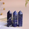 Crystal Point Sapphire Rough Stone Crafts Ornamentos Capacidade Quartz Coluna Mineral Cura Varas de cura Reiki Pilar energético