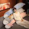 Pc Cm Soft Stuffed Sheep Cattle Hippo Plush Toys Animal Long Pillow Sleeping For Children baby Birthday Gifts J220704