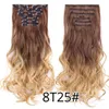 Clipe de cabelo sintético em clipes de extensão de cabelos para mulheres 6pcs/conjunto de cabeleireiro falso por atacado a granel