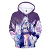 Erkek Hoodies Sweatshirts Genshin Etki Kamisato Ayaka 3d Baskılı Erkekler Kadın Sweatshirt Hoodie Harajuku Moda Unisex Street Giyim Kawaii T