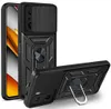 Шкафы для Xiaomi Mi 11i Redmi K40 Pro Case Poco F3 слайд окна Держатель объектива защитное кольцо Ударовывая броня TPU задняя крышка