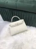 Brand Mini Purse Luxury Handbag Real Matte Crocodile Le cuir en cuir 19,5 cm de qualité entièrement faite à la main