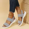 Sandaler Women Sport Elastic Band Platform Sandal Beach Shoes for Woman Wedges Sneaker Run Sandalias Mujer Plus Size 2022Sandals