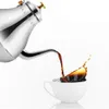 커피 포트 골드 실버 스테인레스 스틸 티 포트 구즈넥 붓차 차 주전자 필터 스트레이너 냄비 6.5cm x 18cm 9.5cm 1.2L