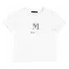 2022 베이비 디자이너의 옷 아이 티셔츠 여름 짧은 슬리브 티 티 탑 소년 여자 흰색 검은 글자 면화 클래식 Tshirts 통기 가능한 옷 90-130