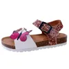 Kinderschuhe Kleinkind Mädchen Sandalen Sommermode PU Leder Kork Mädchen Sandalen Sommer Kinderschuhe Glitzer 220527