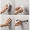 Tenture murale crochet support de rangement 6 crochets cuisine ustensiles de cuisine serviette crochet cintre pour mur porte salle de bain organisateur auto-adhésif 220527