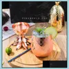 Wine Glasses Drinkware Kitchen Dining Bar Home Garden Ll Stainless Steel Pine Cups Metal Golden Sier Color Co Dhndu
