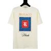 Summer T Shirts Designers Mens Monaco Vintage Letter Tees Polos Outdoor Sports Fitness Crewneck Round Neck Quick Torking Kort ärm T-shirt