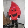 Performance Drop Blood Mascot Costumes de haute qualité Halloween Noël Cartoon Character Outfits Costume Publicité Carnaval Unisexe Adultes Outfit