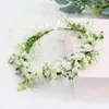 Floral Hair Band Girl Flower Wreath Band Band Halo Head Pieces Crown Garland Festival Festival de casamento Q759