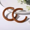 Hoop & Huggie Wood Geometric Big Earrings Women Vintage Natural Splicing Hollow Party Accessories JewelryHoop Kirs22