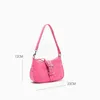 Evening Bags 2022 New Retro Matte Purse Rose Red Color Matching Tote for Women Chain Shoulder Pink Clutch Bag Handbags 220513