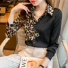 Women's Blouses & Shirts Autumn Black Satin Women Korean Fashion White Long Sleeve Shirt Office Lady Button Up Camisas Para MujerWomen's