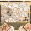 Autocollants muraux auto-adhésifs amovibles en galets 3D, 20 pièces, Surface miroir, Art Mural, ornement de salon, décoration de la maison