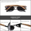 Kingseven ręcznie robione drewniane okulary przeciwsłoneczne spolaryzowane okulary męskie Uv400 Ochrona lustra okulary drewniane świątynie Z5518 220511