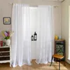 Curtain & Drapes 2Pcs White Sheer Voile For Bedroom El Pastoral Rustic French Window Screen Drape Panel Tulle Curtains Home DecorationCurtai