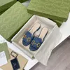 2022 كلاسيكيات امرأة أحذية عالية الجودة شبشب جلد مصممي أزياء شقة الشرائح السيدات slippers size35-40