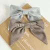 Bohemian Women Linen Big Bowknot Barrette Fashion Simple Hair Clips Femme Hair Accessories