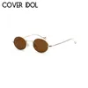 Solglasögon Klassisk minimalistisk designer 2022 Fashion Sun Glasögon för män och kvinnor Oval Metal Frame unisex Stylish Sunglass UV400Sunglasses