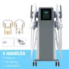 4 pcs poignée Emslim Neo avec RF Body Sculpting 7 Tesla Nova Energy Stimulation musculaire électromagnétique Machine minceur Machines à brûler les graisses