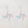 Dangle & Chandelier INS Fashion Windmill Drop Dangle Earrings for Women Clear Resin Acrylic Lovely Jewelry Accessories Pendientes