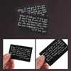 ギフトラップ2PCS装飾的な財布インサートバレンタインデーギフトギフト用の刻まれたアルミニウムカード