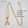 Pendant Necklaces A-Z Letters 1PC Women Men Gold Color Initial 60cm Box Chain English Letter Jewelry 26 Alphabets QualityPendantPendant Sidn