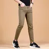 Hommes Jeans Pantalons Hommes Stretch Slim Mode Coupe Classique Printemps Pantalon Mince Coton Taille Élastique Coréen Mâle Casual Lumière Y20Men's Heat22