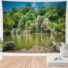 Nature Landscape Waterfull Wall Tapestries Forest Mountain Hippie Boho Decor Psychedelic Tapiz Eesthetic Farm Home Decoration J220804