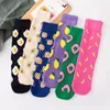 Sokken kousen vrouwen grappig schattige cartoon fruit banaan avocado lemon ei koekje donuts food gelukkig Japanse harajuku skateboard sockssocks