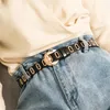 Belts AWAYTR Fashion Big Eyelet Oogjes Belt Metal Buckle Pin Solid Color Women Casual Pants Punk Personality Girls