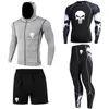 Men's Tracksuits Gym Rashguard Fitness Sportswear Running Clothes Quick Dry Men's Sets Compression Sports Suits Skinny Tights ClotheMen'