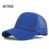Aetrue Fashion Baseball Cap Men S Mesh Bone Mulheres Chapéus para Casquette Gorras Solid Hip Hop Papai Hat 220513
