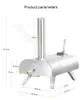 High Quality Portable Pizza Oven Outdoor BBQ Picnics Baking Oven 403 Stainless Steel Barbecue Oven