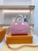 Różowe nano szybkie monogramy dżins 16 cm 20 25 cm Boston Bag Super Mini Designer Womens Crossbody Luksusowe działanie w kamieniu torba M81168 80185 M81213