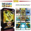 Карты Yugioh с жестяной коробкой Yu Gi OH Card 72pcs Голографическая английская версия Golden Letter Links Links Game Card Blue Eyes Exodia 220705