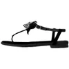 Pequena fragrância Feng Shui Diamond Clip Pé -Boy Sandals planos 2022 Novos sapatos versáteis de clipe de toe de praia