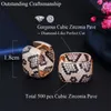 TREEGRACHS Luxury Leopard Round Circle Hoop Earrings for Women Multicolor Cubic Zirconia Dubai Gold Color Wedding Jewelry ER5991690396