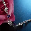 Bracelets porte-bonheur mode argent 925 Sterling femmes bijoux cristal fleur fille fête accessoires dame cadeau d'anniversaire Kent22
