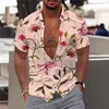 T-shirts Men039s T-shirts Bloemen voor Mannen 3d Print Men39s Hawaiiaanse bloemoverhemd Strand Korte mouw Mode 5xl Top1989275