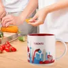 Tasses 401-500ML personnalité créative dessin animé ville tasse en céramique verre lait petit déjeuner tasse café glacé Couple tasses