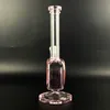 9inch Pink Heart Shape Glass Bong Hookah Shisha Dab Rig Smoking Water Pipe Filter Bubbler With Heart Bowl