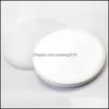 9cm MAT sublima￧￣o Coaster de cer￢mica em branco Coasters de cer￢mica Branca Transfer￪ncia de calor Impress￣o de copo personalizada Pad Pad Drop T￩rmica Entrega 2021 PA