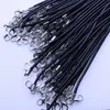 15pcs/lot 2mm Black Leather Cord Chains Adjustable Braided 50cm Rope for DIY Necklace Bracelet Jewelry Making findings