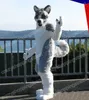 Costume de mascotte de chien de loup Husky gris d'Halloween, personnage de thème animé, taille adulte, carnaval de Noël, fête d'anniversaire, tenue d'extérieur