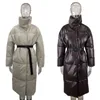 Malina Winter Parkas Women Fashion rechte losse jassen vrouwen elegante zakken lange katoenen jassen vrouwelijke dames jm l220730