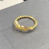 Vintage letterpatroon zilveren ring unisex open ringen paar veelzijdige mannen vrouwen gouden ring met geschenkdoos