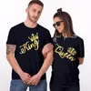 3d Casais personalizados camiseta moda rei e rainha street estilo 2 pec tshirts homem mulher casual tee de tamanho 6xl por atacado 220616
