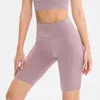 Summer Quick Dry Compression Yoga Tights Women Sportswear Leggings with Side Pockets Gym Fitness Shorts Female Customized 220704